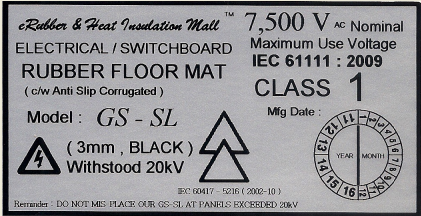 High Voltage Insulation Rubber Mat Malaysia