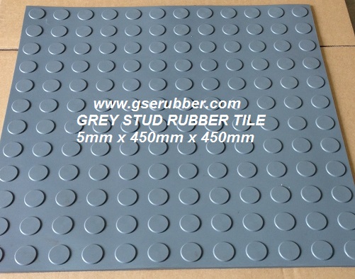 Grey Rubber Stud Tile